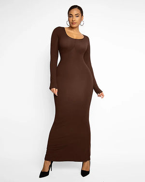 Robe longue moulante coupe ajustée