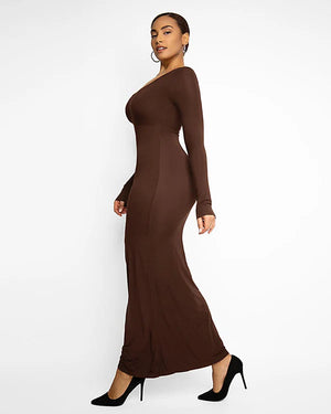 Robe longue moulante coupe ajustée