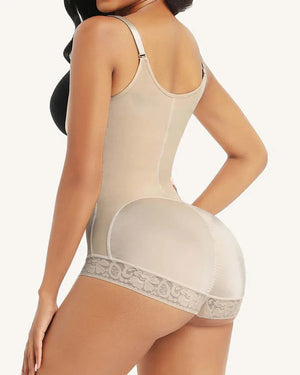 Bare Essentials™ AirSlim® Zipper Front Open Bust Brief Bodysuit