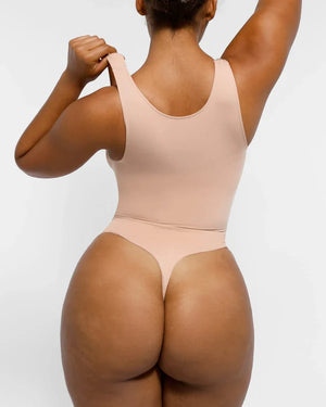 Bare Essentials™ Skin Flow™ 2.0 V-Neck Thong Bodysuit