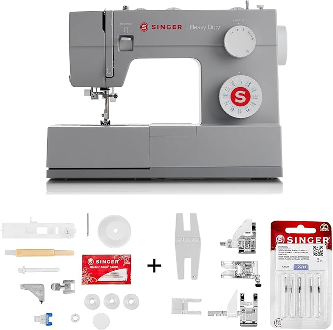 4423 High Speed Sewing Machine with Accessory Kit | Strong Motor With Enhanced Piercing Power, 97 Stitch Applications, Full Metal frame, 1-step Buttonhole & LED Light