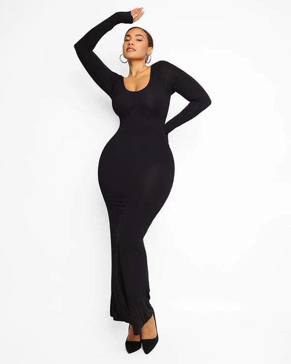 Robe longue moulante coupe ajustée