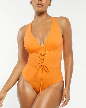 Smart Sculpt Plunge Corset Shaping Swimsuit