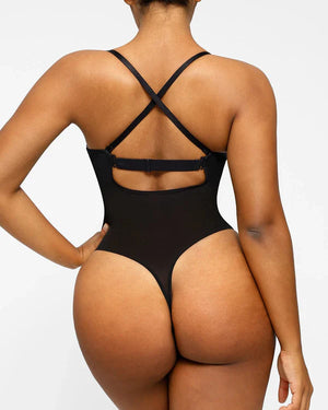 AirSlim® Deep Plunge Low-Back Thong Bodysuit