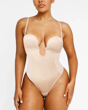 AirSlim® Deep Plunge Low-Back Thong Bodysuit