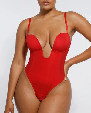 AirSlim® Deep Plunge Low-Back Thong Bodysuit
