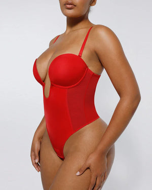 AirSlim® Deep Plunge Low-Back Thong Bodysuit