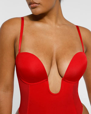 AirSlim® Deep Plunge Low-Back Thong Bodysuit