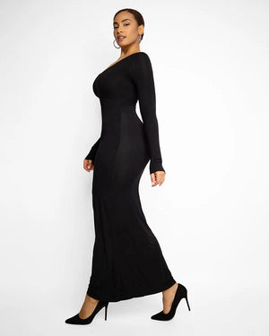 Robe longue moulante coupe ajustée