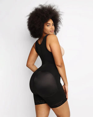 Bare Essentials™ AirSlim® Flexible Boning Open Bust Full Bodysuit