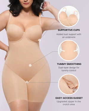 Body mi-cuisse sans bretelles Bare Essentials™ AirSlim®