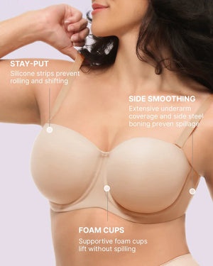 Convertible Strapless Push Up Bra