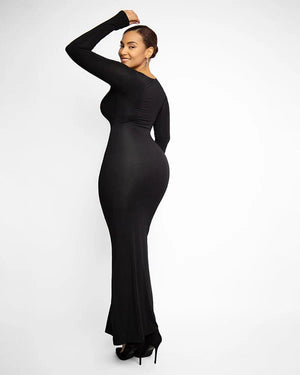 Robe longue moulante coupe ajustée