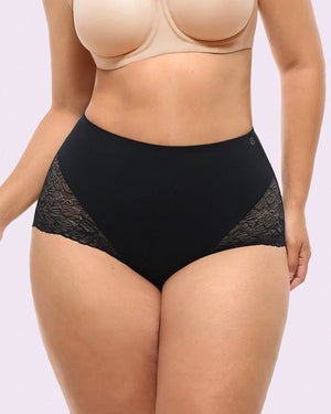 Bare Essentials™ MeshSmooth™ Mid-Waist Lace Panty
