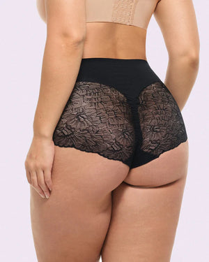 Bare Essentials™ MeshSmooth™ Mid-Waist Lace Panty