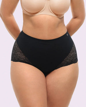 Bare Essentials™ MeshSmooth™ Mid-Waist Lace Panty