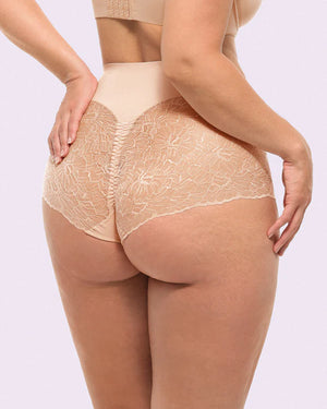 Bare Essentials™ MeshSmooth™ Mid-Waist Lace Panty