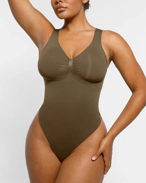 Bare Essentials™ Skin Flow™ 2.0 V-Neck Thong Bodysuit