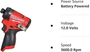 12V Fuel 1/4" Cordless Hex Impact Driver (Bare Tool)
