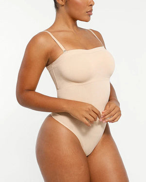 Bare Essentials™ Skin Flow™ Strapless Sculpt Thong Bodysuit