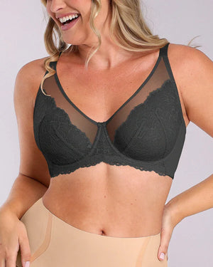 Supportive Unlined Lace Underwired Bra