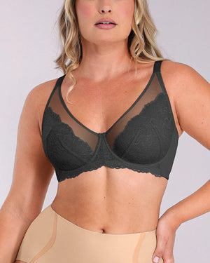 Supportive Unlined Lace Underwired Bra