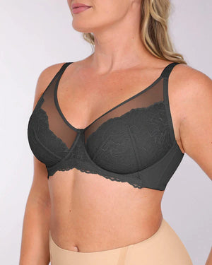 Supportive Unlined Lace Underwired Bra