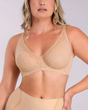 Supportive Unlined Lace Underwired Bra