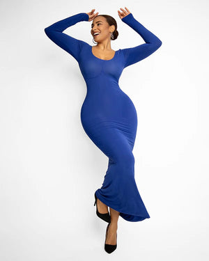 Robe longue moulante coupe ajustée