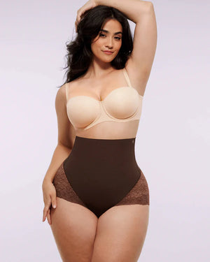 Culotte taille haute en dentelle transparente Bare Essentials™ MeshSmooth™