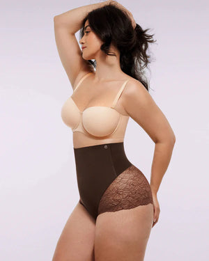 Culotte taille haute en dentelle transparente Bare Essentials™ MeshSmooth™