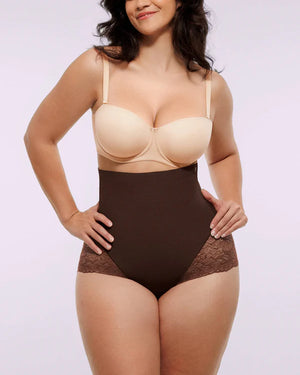 Culotte taille haute en dentelle transparente Bare Essentials™ MeshSmooth™