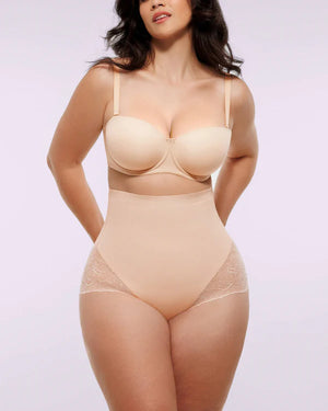 Culotte taille haute en dentelle transparente Bare Essentials™ MeshSmooth™