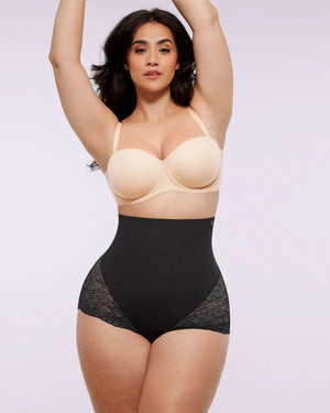 Culotte taille haute en dentelle transparente Bare Essentials™ MeshSmooth™
