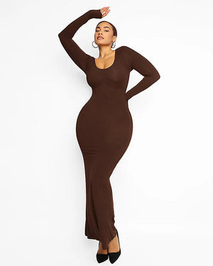 Robe longue moulante coupe ajustée